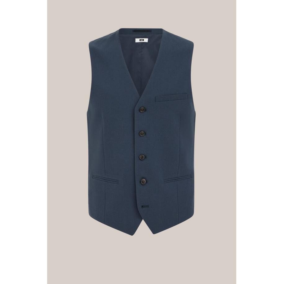 Fundamentals heren slim fit gilet - Slim Fit - Petrol - Maat: 46 Blauw
