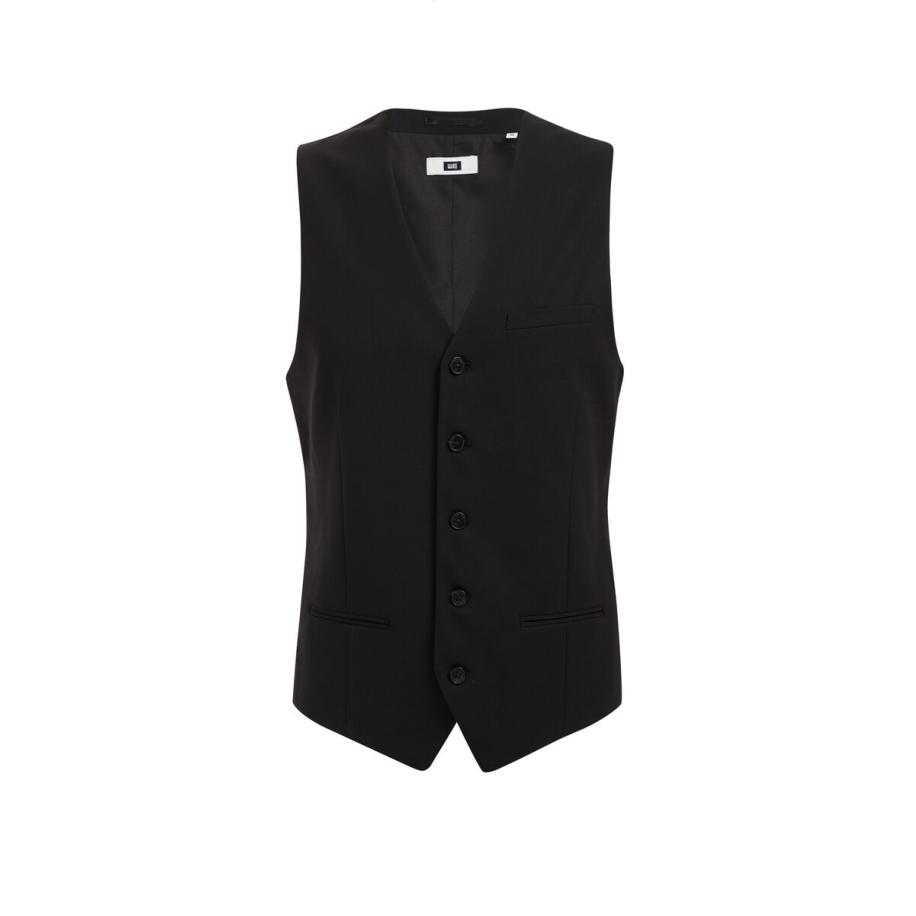 Fundamentals heren slim fit gilet - Slim Fit - Zwart - Maat: 56 Zwart