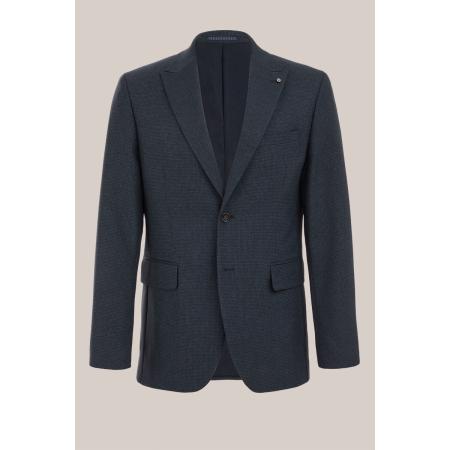 WE Fashion Heren slim fit blazer met print - Slim Fit - Donkerblauw - Maat: 44