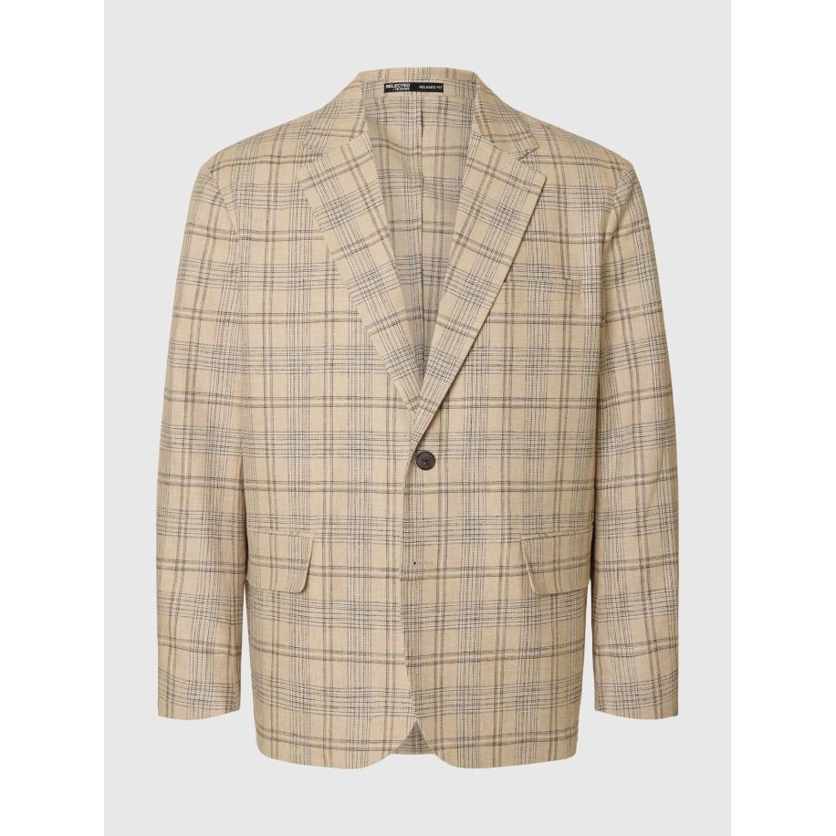 Selected SELECTED Colbert donkerbeige / grijs -