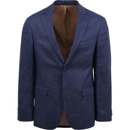 Suitable Blazer Linnen Royal Blauw