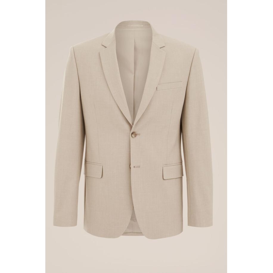 Fundamentals heren slim fit blazer - Slim/Tall fit - Beige - Maat: 42 Bruin