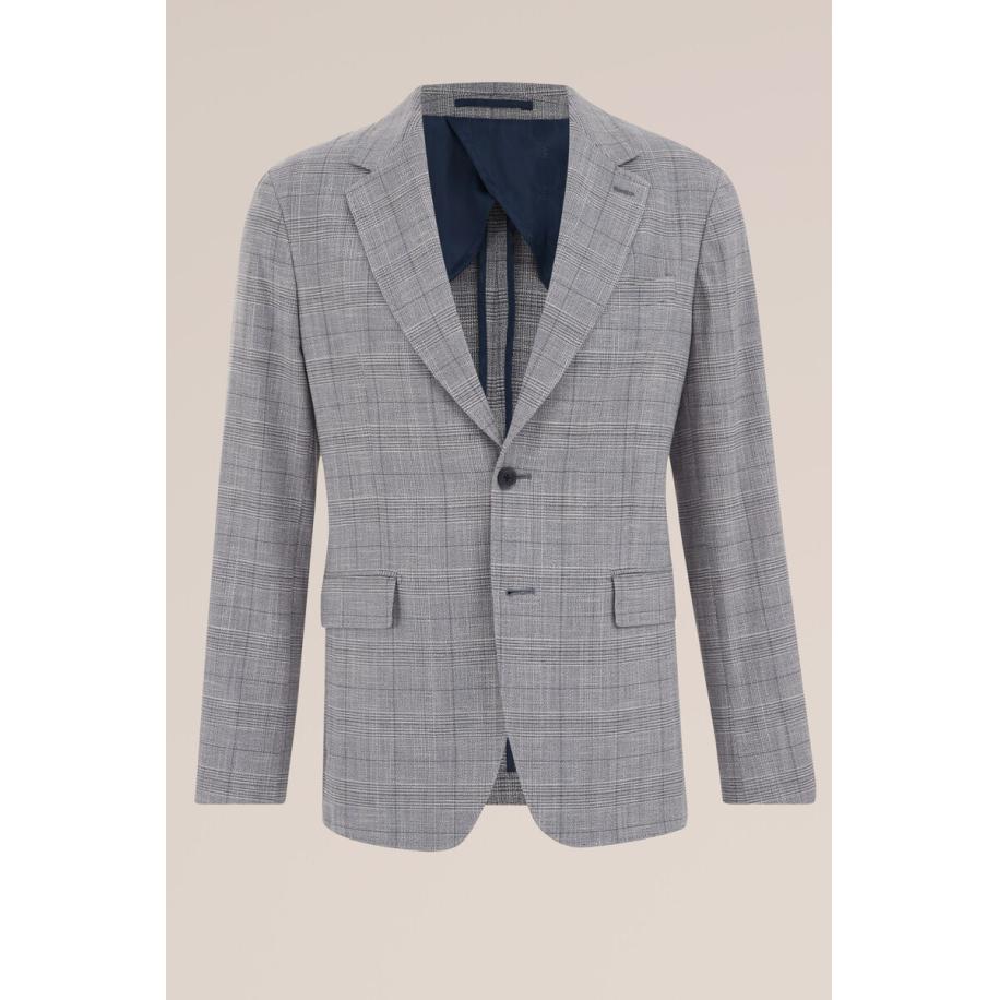 Van Gils heren Slim fit blazer van Italiaanse kwaliteit - Slim Fit - Grijs - Katoen - Maat: 56 Grijs