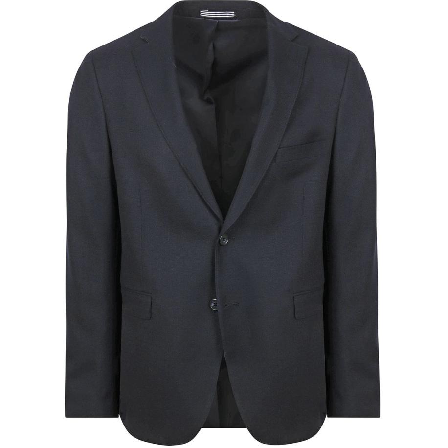 Suitable Classic Colbert Wol Blend Navy Blauw