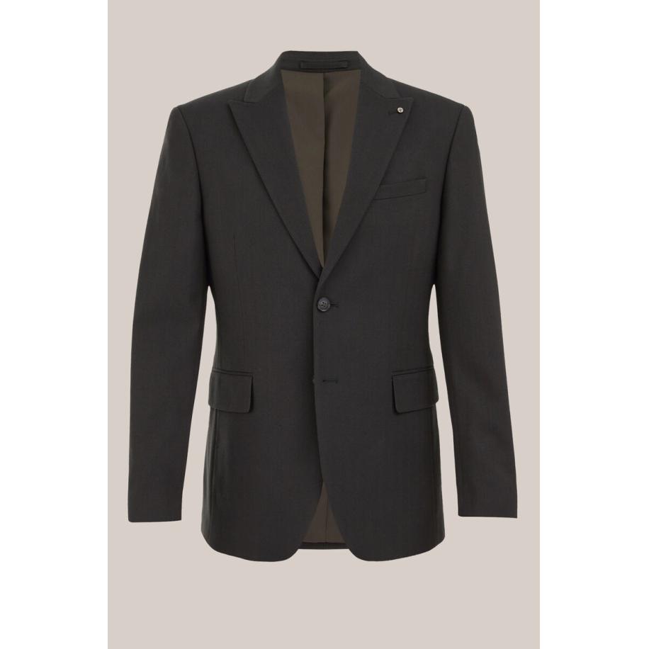 WE Fashion Heren slim fit colbert met jacquard print - Slim Fit - Donkergroen - Maat: 44 Groen