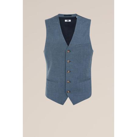 WE Fashion Heren slim fit gilet - Slim Fit - Marineblauw - Maat: 44