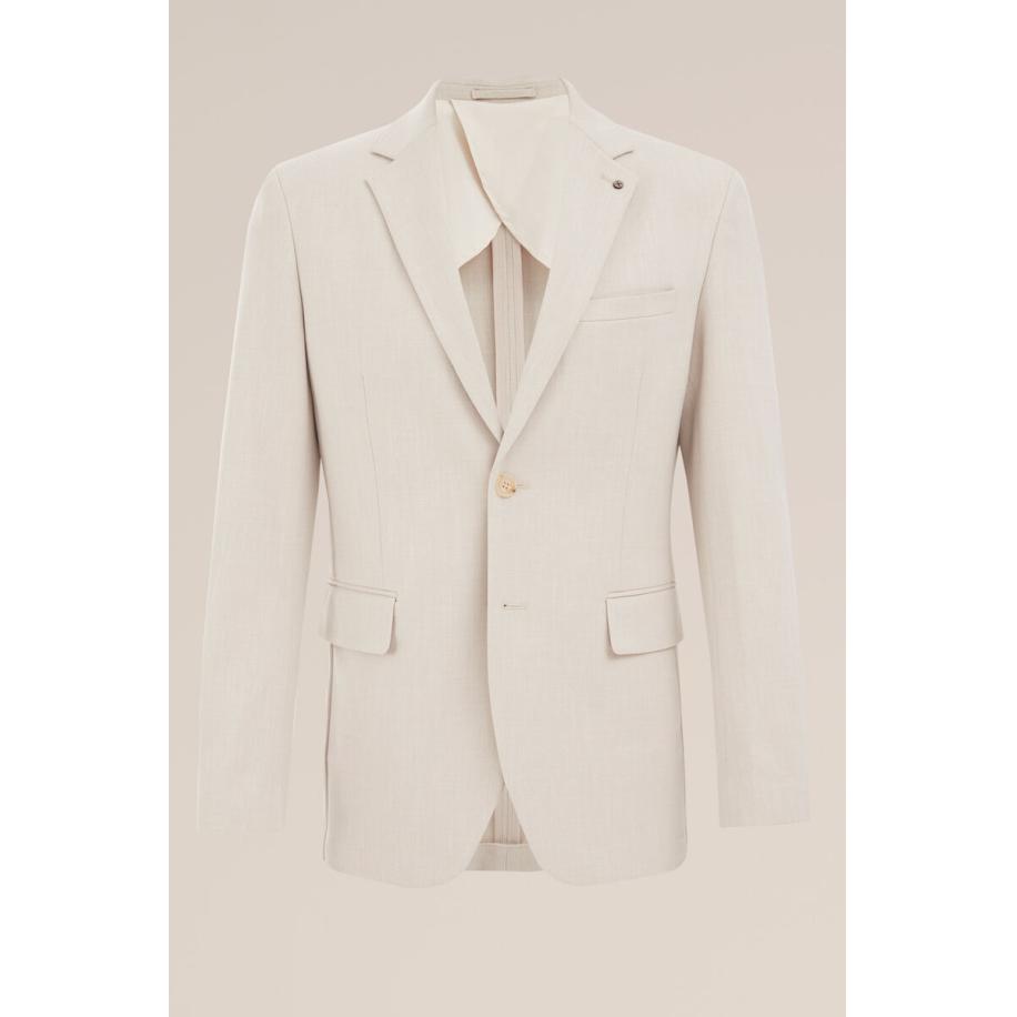 WE Fashion Heren slim fit blazer - Slim Fit - Beige - Maat: 54 Bruin