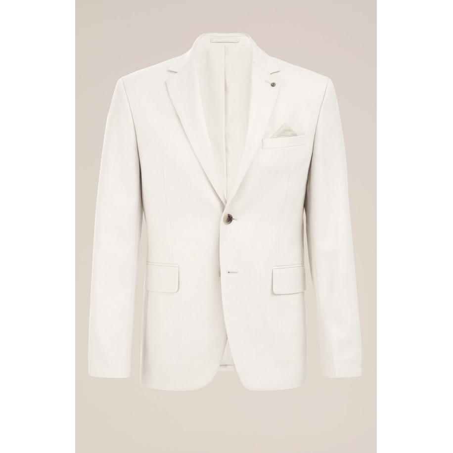 WE Fashion Heren Slim fit blazer met structuur - Slim Fit - Beige - Maat: 50 Bruin