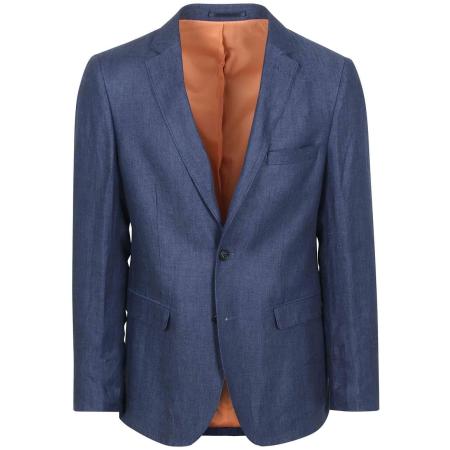Suitable Blazer Linnen Panama Navy