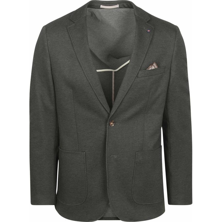 Suitable Colbert Fame Pied de Poule Donkergroen Groen