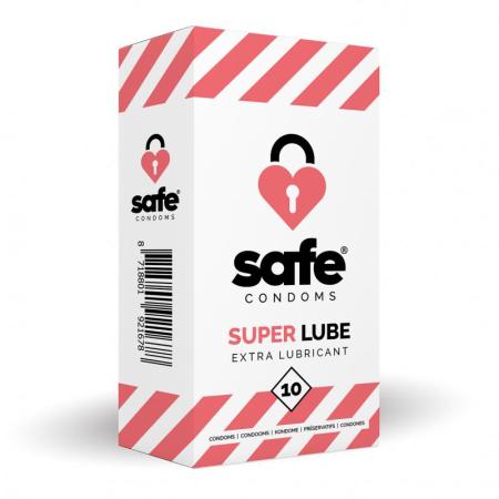 SAFE Condooms Met Extra Glijmiddel Superlube 10 stuks