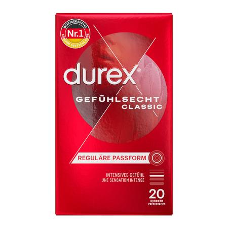 Durex Gevoelsecht 56 mm 20 stuks
