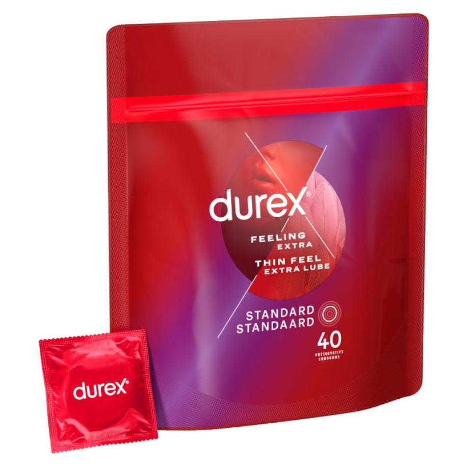 Durex - Condoms Thin Feel Extra Lube - 40 stuks Multicolor