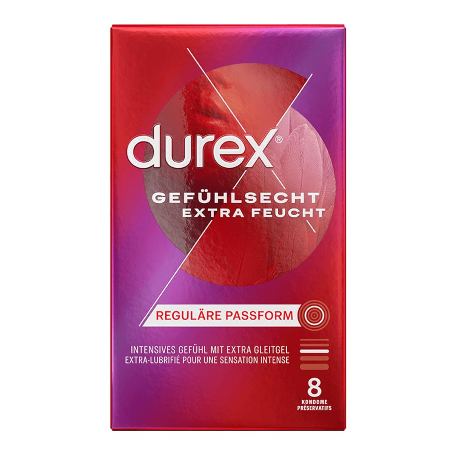 Durex Gevoelsecht - extra vocht 56 mm 8 stuks -