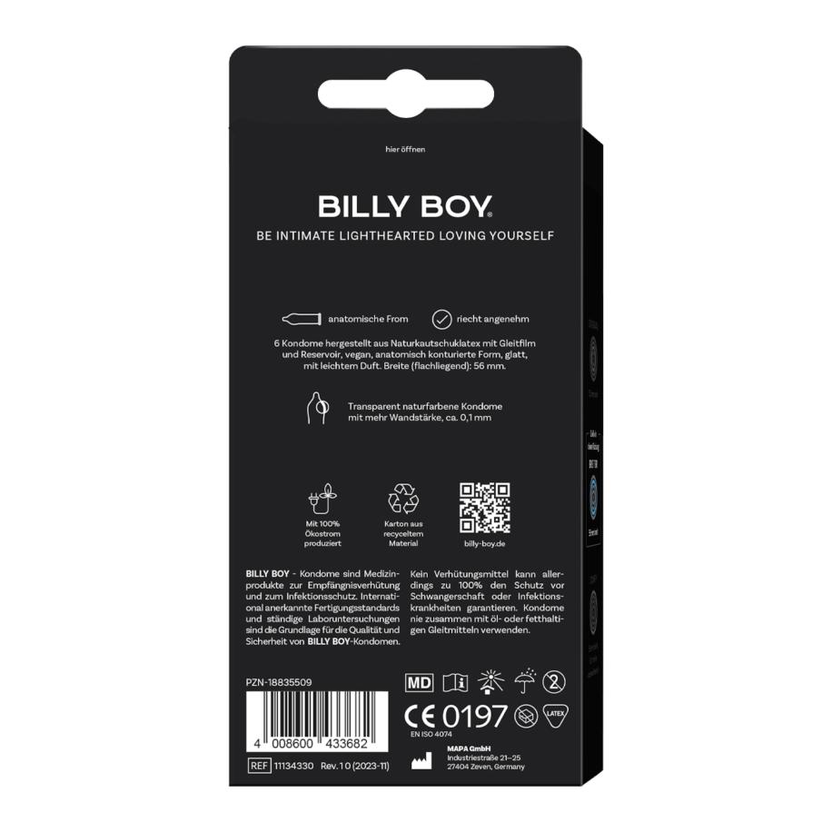 Billy Boy Zeker gevoel 6 stuks 52 mm -