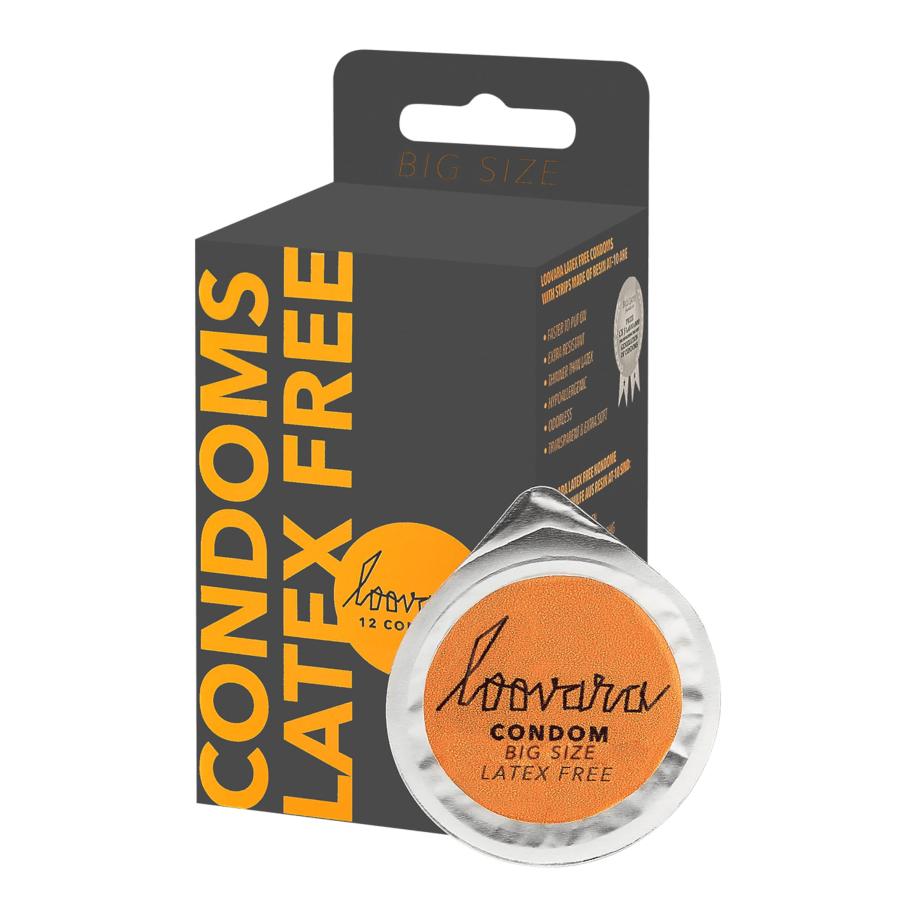 Loovara Latex Free Condoms Big Size 12 stuks 66 mm -