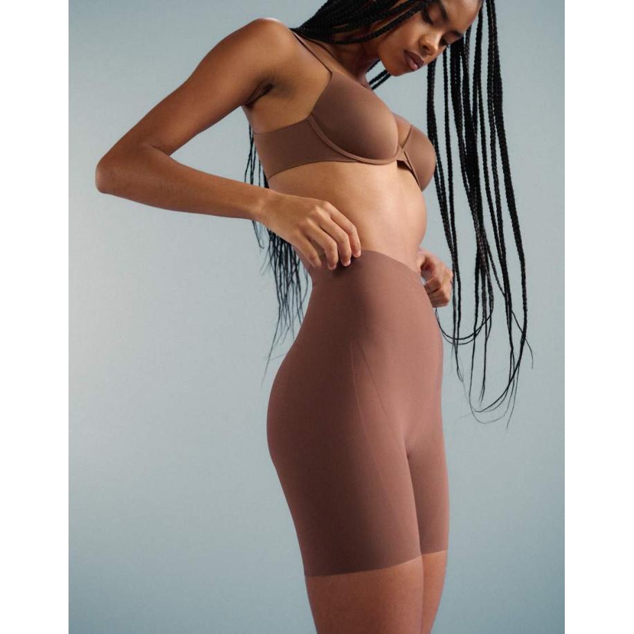 Calvin Klein Corrigerend ondergoed Corrigerende mesh short die goed blijft zitten in bruin Bruin