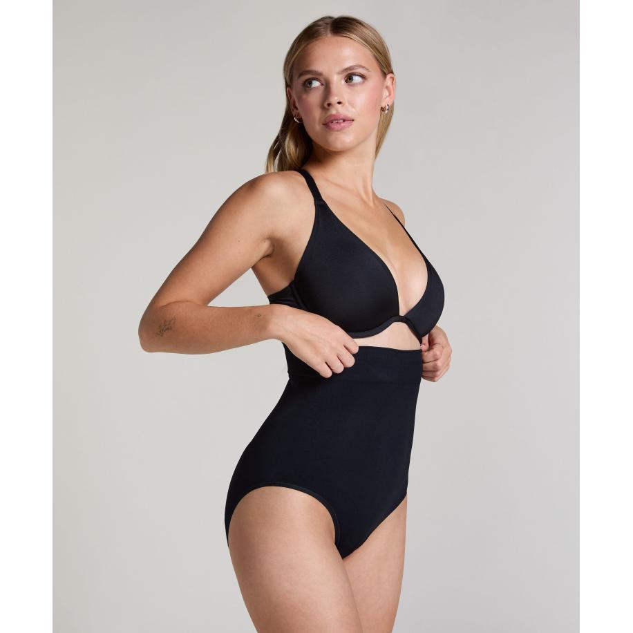 Hunkemöller Seamless Hoge Taille Rio Zwart Zwart
