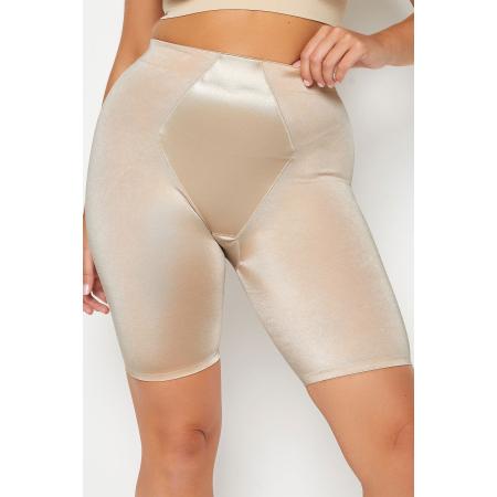 Yours Corrigerende Short Van Satijn In Nude Size 50-52