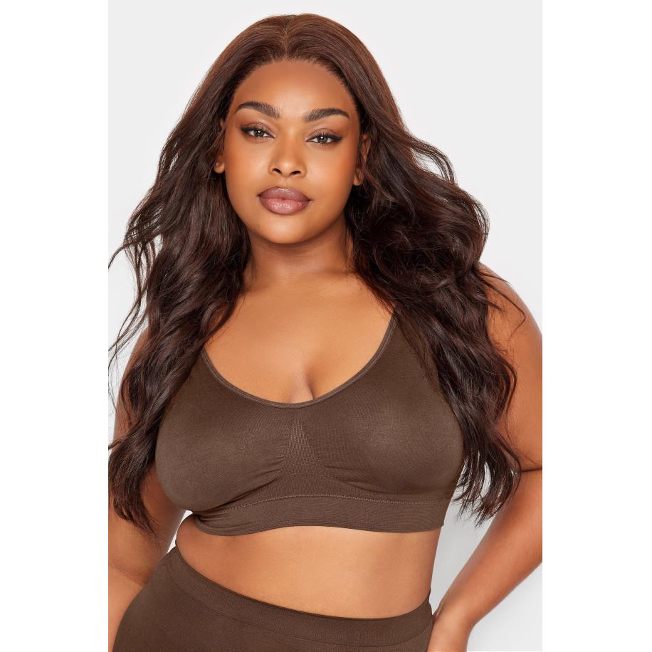 Yours Nietvoorgevormde Naadloze Bh In Bruinsize 54-56 Bruin