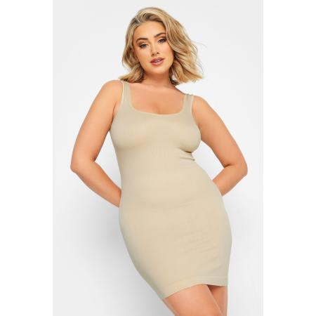 Yours Naadloze Slipdress In Beigesize 54-56