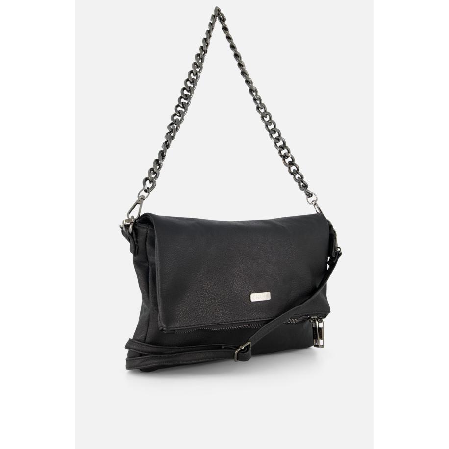 Charm Schoudertas zwart Imitatieleer Zwart