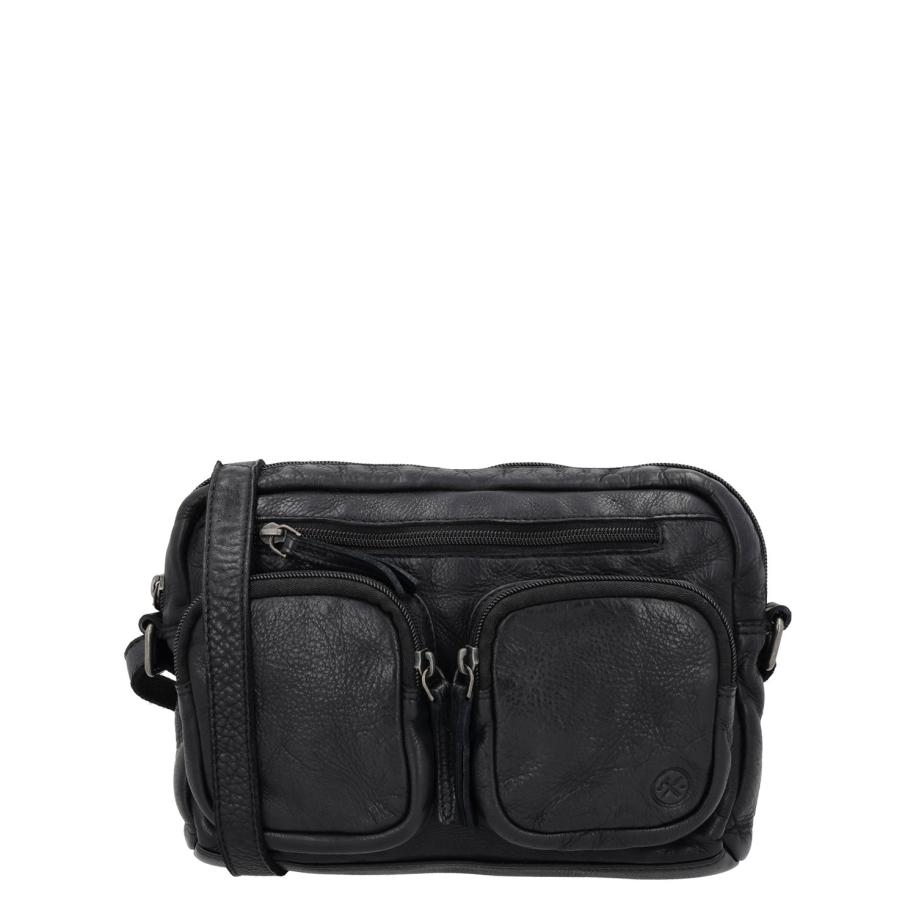 Hide & Stitches Paint Rock Shoulderbag black Zwart