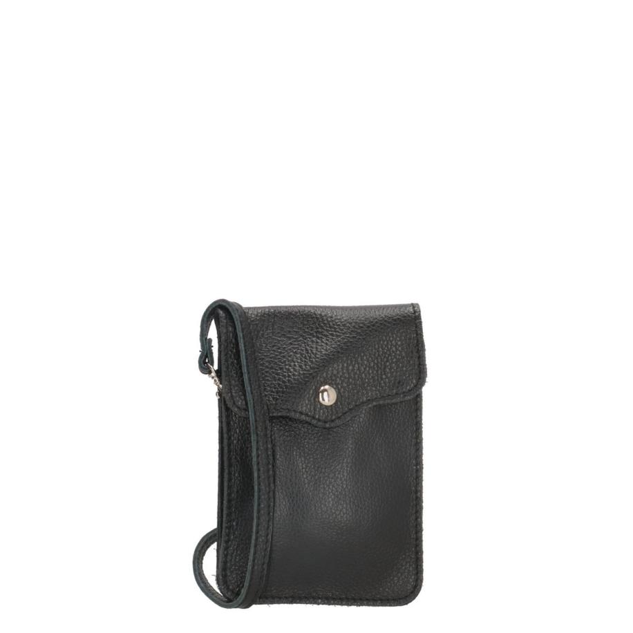 Charm London Elisa Telefoontasje zwart II Leren tas Zwart