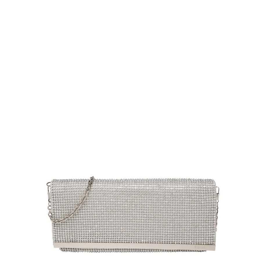 Mascara mascara Clutch SOFT FOLD DIAMONDS zilver -