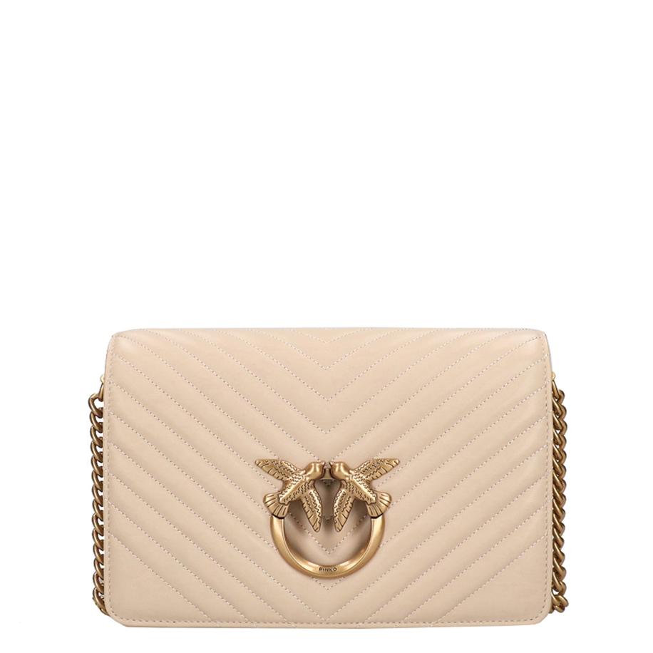 Pinko Love Click Classic beige Bruin