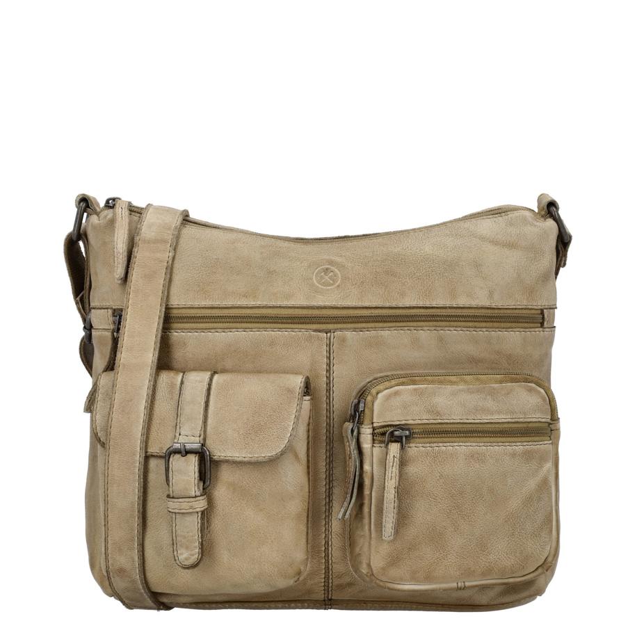 Hide & Stitches Paint Rock Shoulderbag sand Bruin