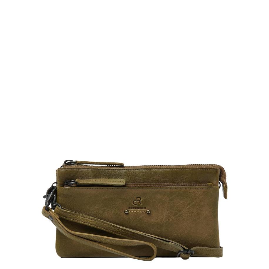 dR Amsterdam Tampa Shoulderbag/Clutch olive Damestas Groen