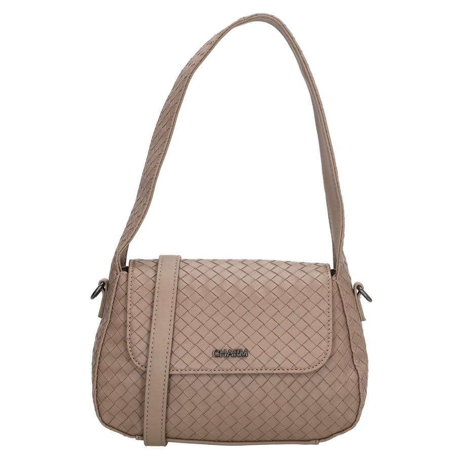 Charm London Mirabello Shoulderbag taupe Bruin