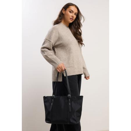 Yours Black Buckle Strap Tote Bag Size One Size