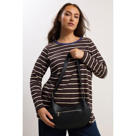 Yours Black Buckle Shoulder Bag Size One Size