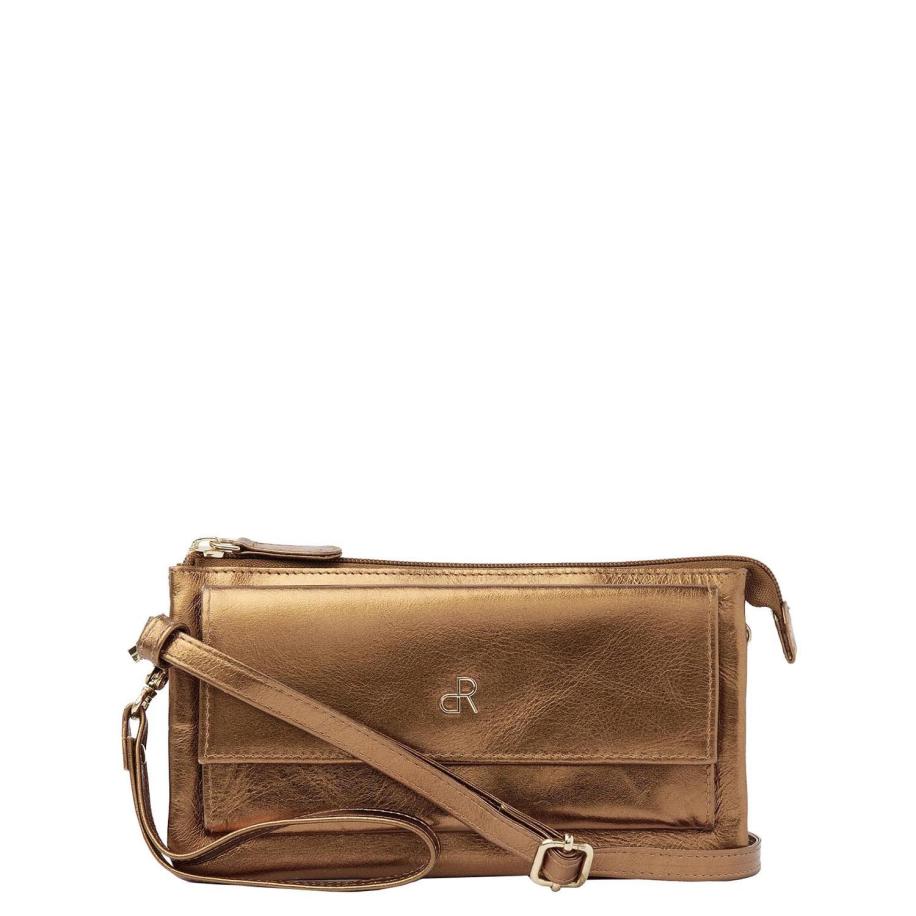 dR Amsterdam Metallics Shoulderbag - Clutch I gold Damestas Goud