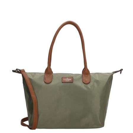 Charm London Buckingham Shopper olijfgroen