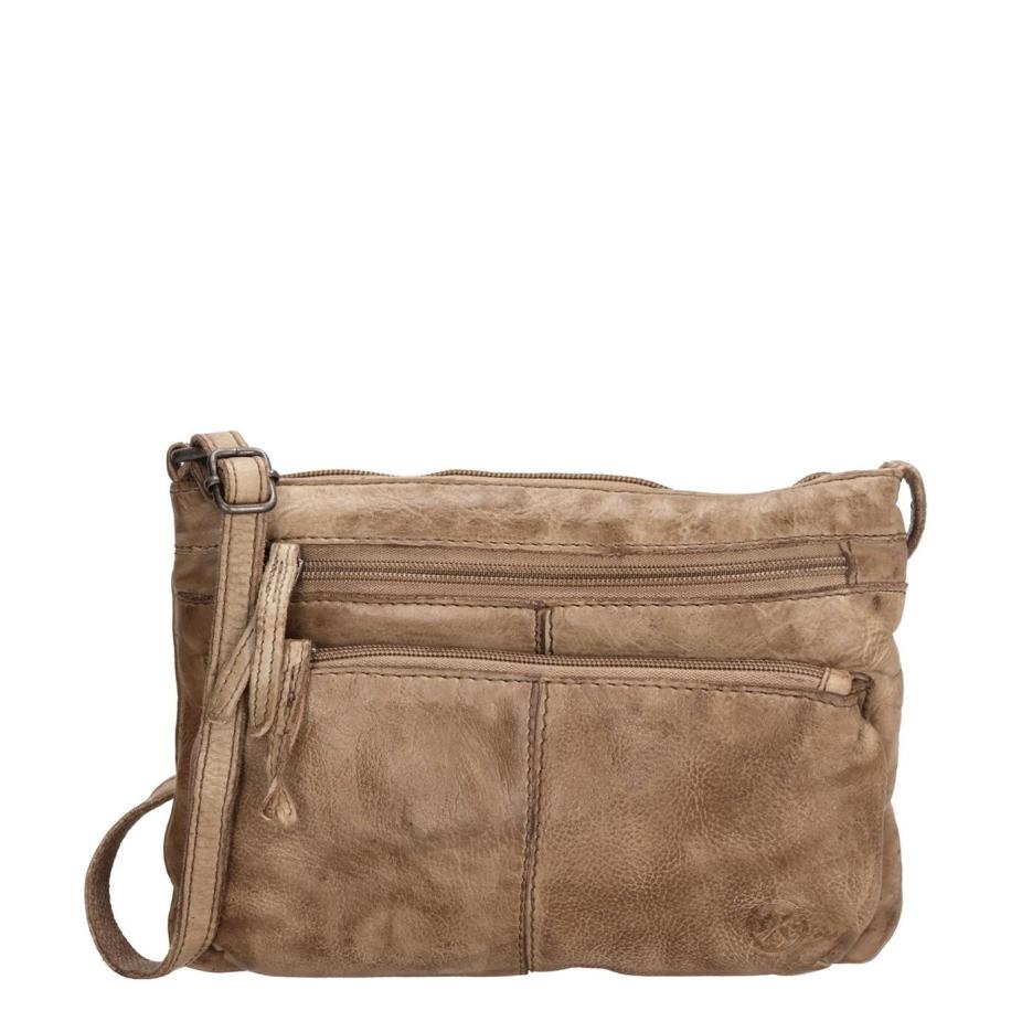 Hide & Stitches Paint Rock Shoulderbag sand Bruin