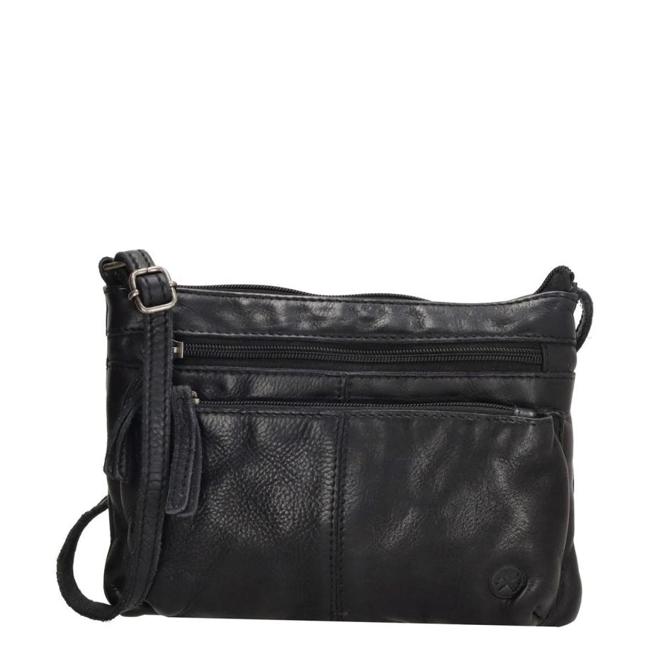 Hide & Stitches Paint Rock Shoulderbag black Zwart