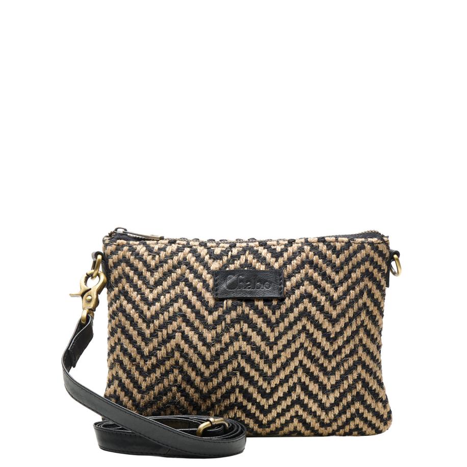 Chabo Romio Jaquard Crossbody black Zwart