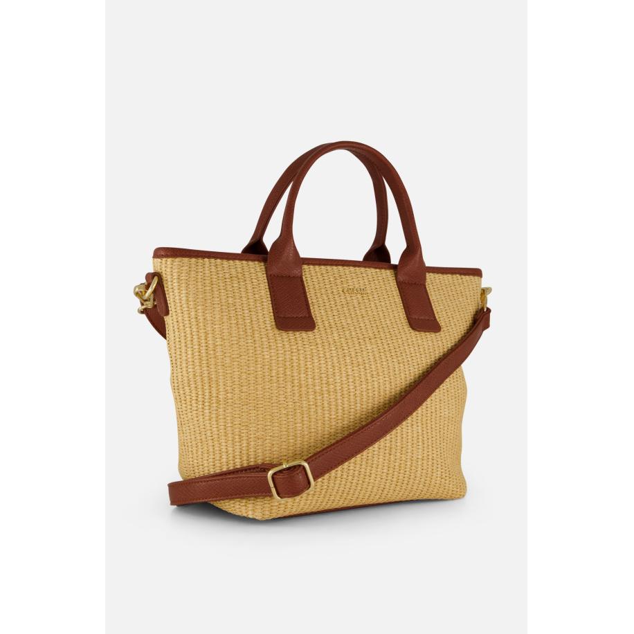 Charm Handtas cognac Textiel Bruin