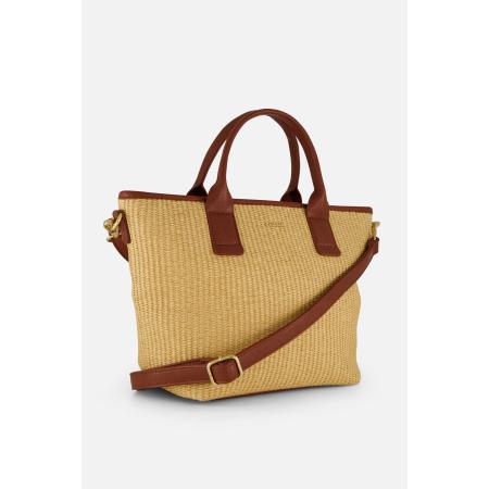 Charm Handtas cognac Textiel