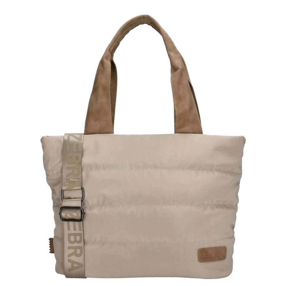 Zebra Trends Elske Puffer Small Shopper light taupe Bruin