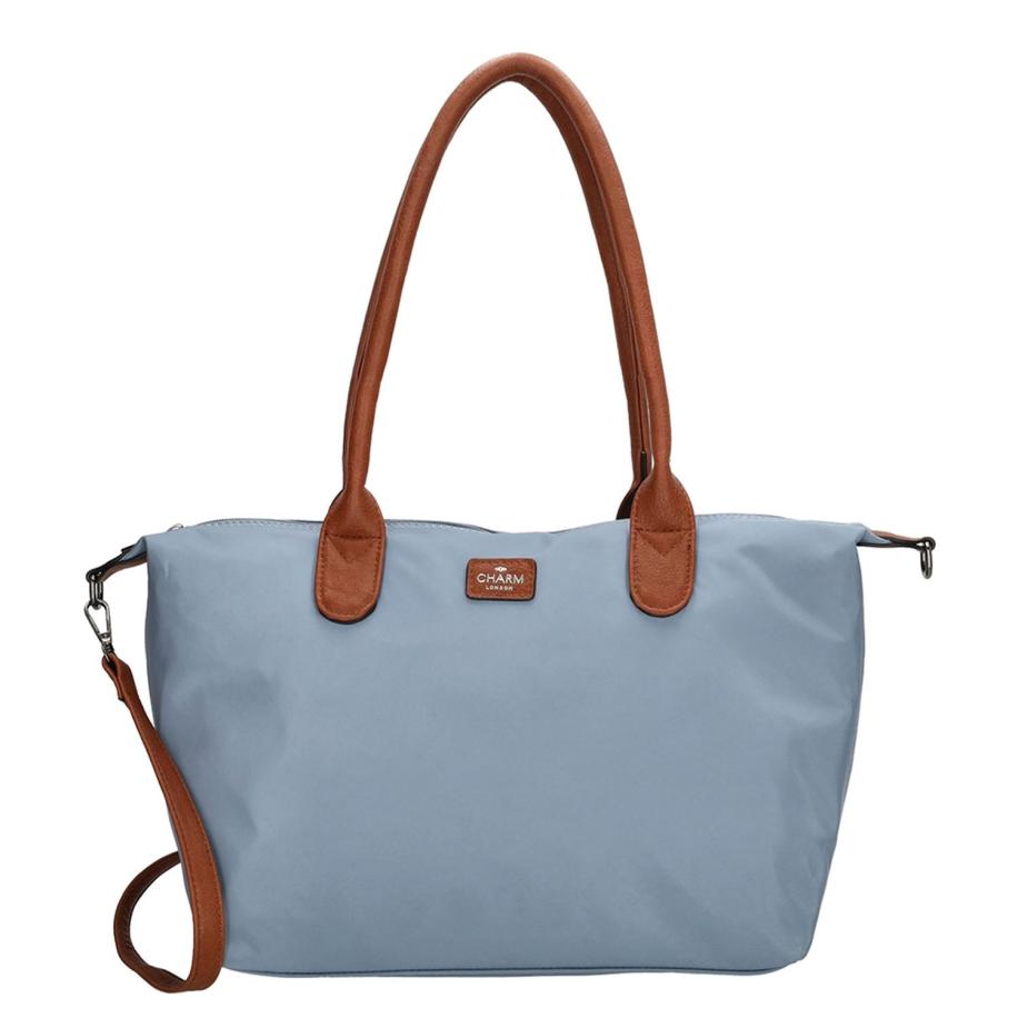 Charm London Buckingham Shopper Shoulderbag steelblue Blauw