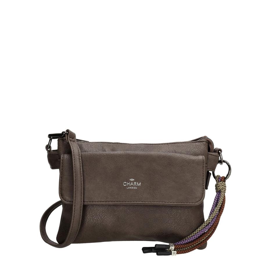 Charm London Tottenham Schoudertas darkbrown Bruin