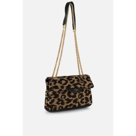 Charm Leopard Schoudertas beige Canvas