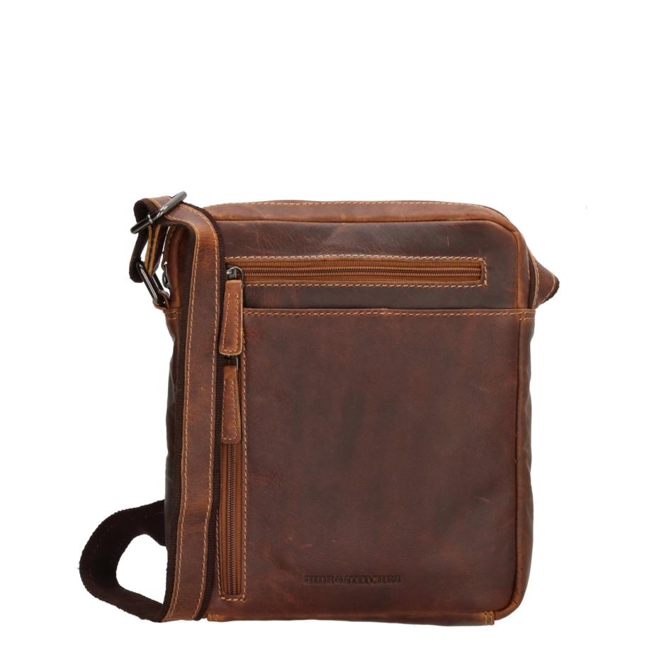 Hide & Stitches Japura Shoulderbag cognac Bruin
