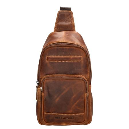 Hide & Stitches Japura Slingbag cognac