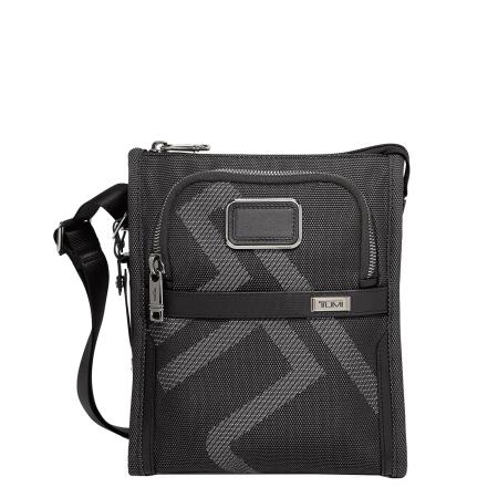 TUMI Alpha Pocket Bag Small reflective TUMI jacquard