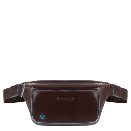 Piquadro Blue Square Bum Bag mahogany